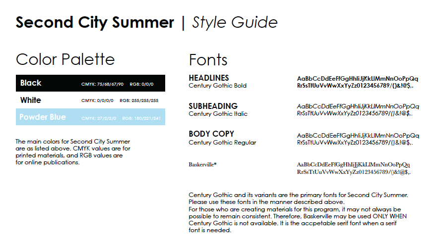 The Second City Summer style guide.